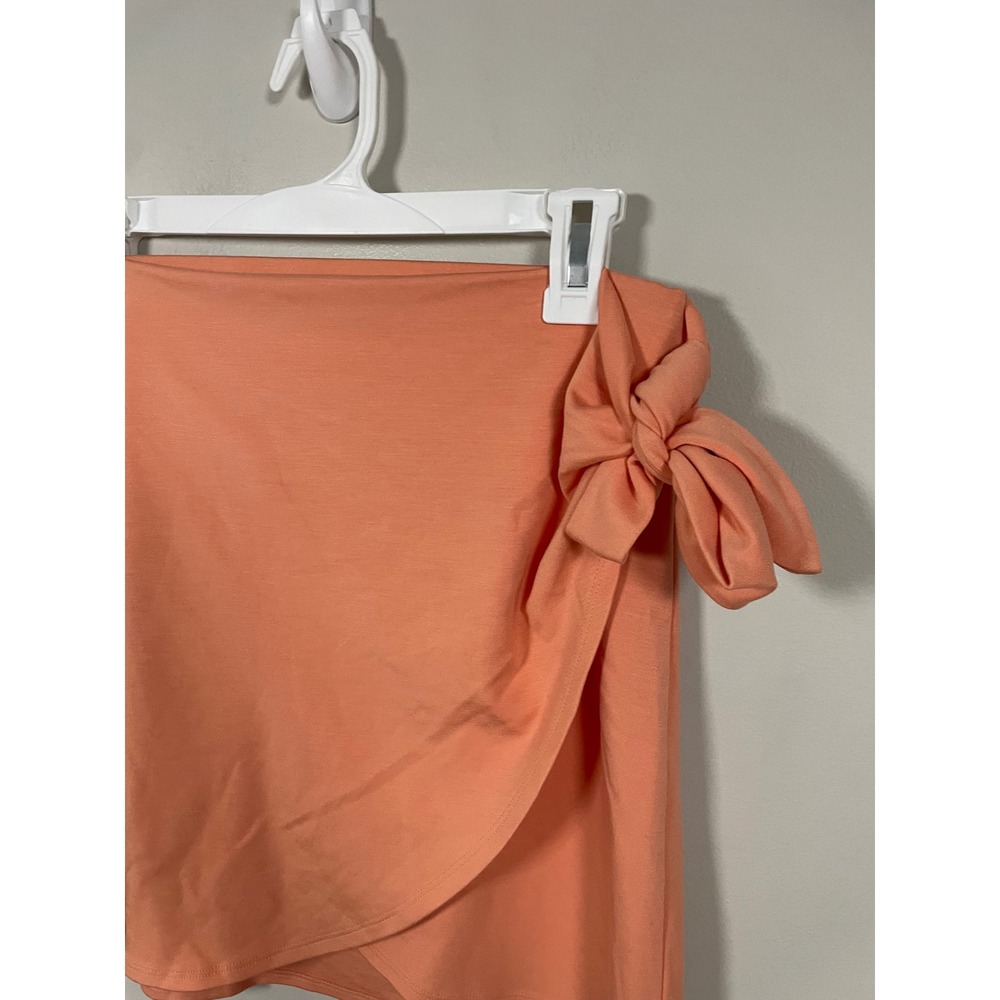 Aritzia Wilfred Saturn Mini Wrap Skirt in Sunfaded Coral Size Medium - Picture 3 of 7
